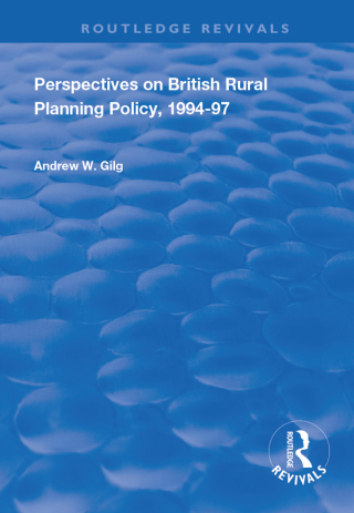 Imagen de portada: Perspectives on British Rural Planning Policy, 1994-97 1st edition 9781138332447
