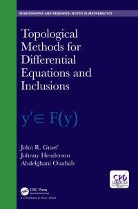 صورة الغلاف: Topological Methods for Differential Equations and Inclusions 1st edition 9781138332294
