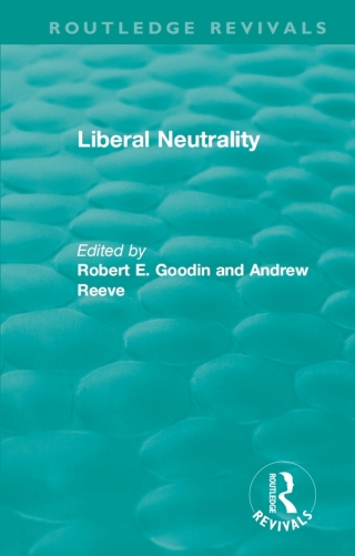 Imagen de portada: Liberal Neutrality 1st edition 9781138324039