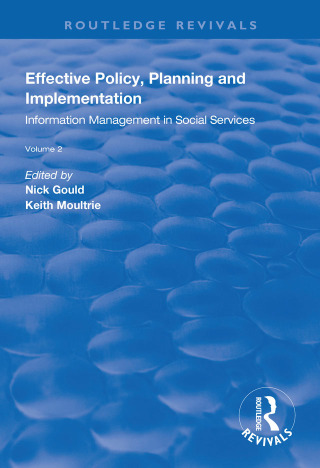 Cover image: Effective Policy, Planning and Implementation 1st edition 9781138322554