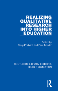 Omslagafbeelding: Realizing Qualitative Research into Higher Education 1st edition 9781138326507