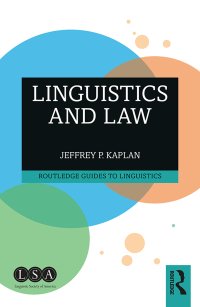表紙画像: Linguistics and Law 1st edition 9781138326156