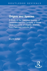 Imagen de portada: Origins and Species 1st edition 9781138325869