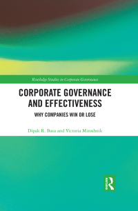 Imagen de portada: Corporate Governance and Effectiveness 1st edition 9781138322646