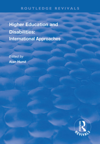 Cover image: Higher Education and Disabilities 1st edition 9781138319158