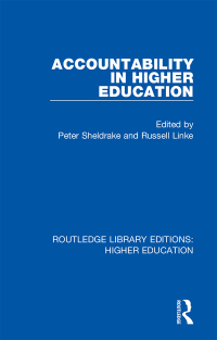 Cover image: Accountability in Higher Education 1st edition 9781138318458