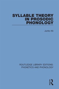 Imagen de portada: Syllable Theory in Prosodic Phonology 1st edition 9781138317598