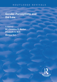 Cover image: Gender Perceptions and the Law 1st edition 9781138316409