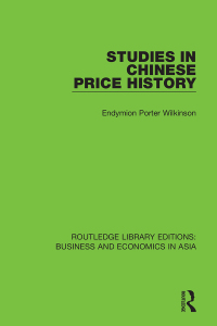 Cover image: Studies in Chinese Price History 1st edition 9781138311831