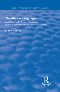 Omslagafbeelding: The Mende Language 1st edition 9781138625150