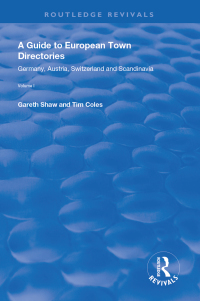 表紙画像: A Guide to European Town Directories 1st edition 9781138610088