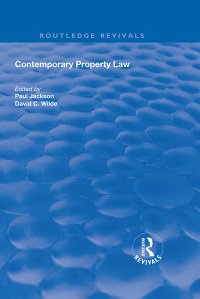 Titelbild: Contemporary Property Law 1st edition 9781138611191