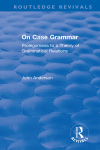 Cover image: On Case Grammar 1st edition 9781138624382