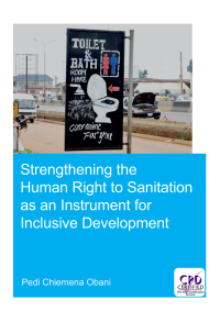Cover image: Strengthening the Human Right to Sanitation as an Instrument for Inclusive Development 1st edition 9781138618480