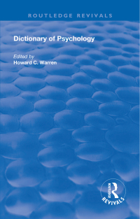 Cover image: Dictionary of Psychology 1st edition 9781138616349