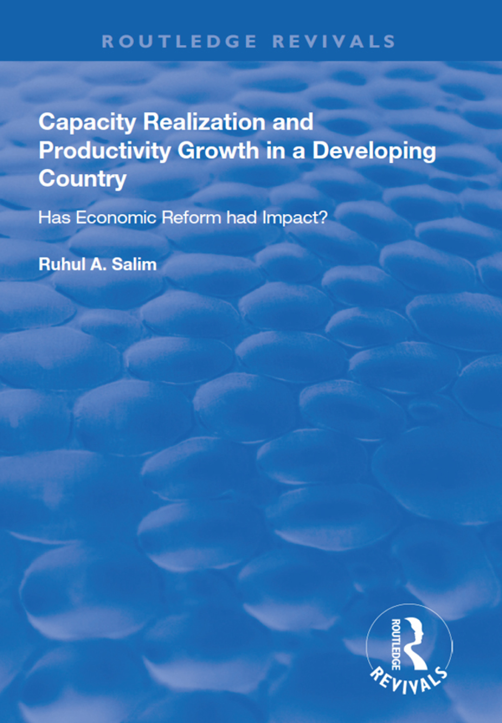 Capacity Realization and Productivity Growth in a Developing Country Has Economic Reform Had Impact? 1st Edition