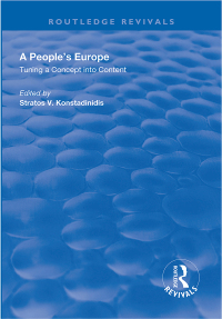 Imagen de portada: A People's Europe 1st edition 9781138608665