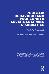 Cover image: Problem Behaviour and People with Severe Learning Disabilities 1st edition 9781138605299