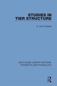 Titelbild: Studies in Tier Structure 1st edition 9781138604285