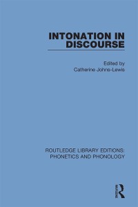 Cover image: Intonation in Discourse 1st edition 9781138604131