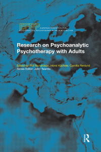 Cover image: Research on Psychoanalytic Psychotherapy with Adults 1st edition 9781855759497