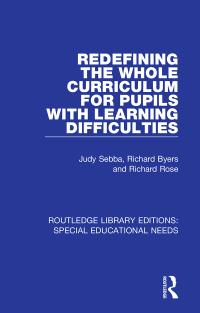 Imagen de portada: Redefining the Whole Curriculum for Pupils with Learning Difficulties 1st edition 9781138594364