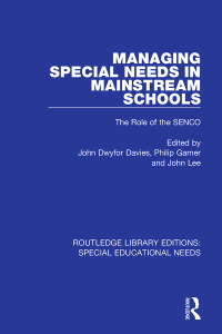 Cover image: Managing Special Needs in Mainstream Schools 1st edition 9781138592773