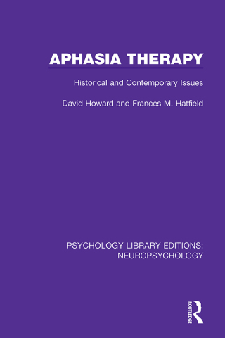 Cover image: Aphasia Therapy 1st edition 9781138592162
