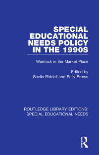 Cover image: Special Educational Needs Policy in the 1990s 1st edition 9781138590021