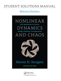 Imagen de portada: Student Solutions Manual for Nonlinear Dynamics and Chaos, 2nd edition 1st edition 9780367092078