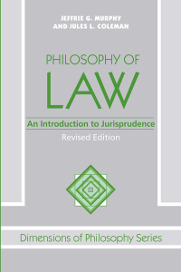 Imagen de portada: Philosophy Of Law 1st edition 9780813308487