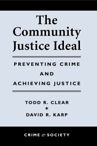 Cover image: The Community Justice Ideal 1st edition 9780367318376