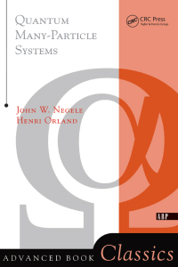 Titelbild: Quantum Many-particle Systems 1st edition 9780738200521