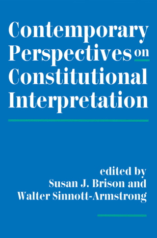 Cover image: Contemporary Perspectives On Constitutional Interpretation 1st edition 9780813383941