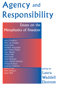 Cover image: Agency And Responsiblity 1st edition 9780813366241