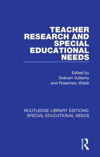Imagen de portada: Teacher Research and Special Education Needs 1st edition 9781138586994