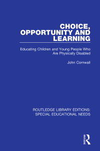 Cover image: Choice, Opportunity and Learning 1st edition 9781138586888