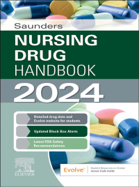 Imagen de portada: Saunders Nursing Drug Handbook 2024 1st edition 9780443116070