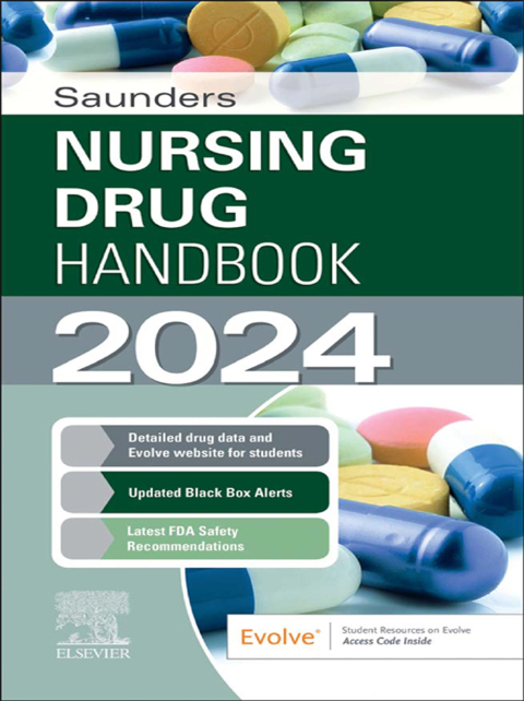 Saunders Nursing Drug Handbook 2024, 1st Edition - FULL INSTANT DOWNLOAD | PDF DOCX EPUB
