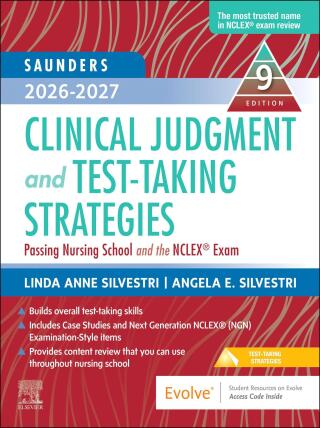 Cover image: Saunders 2026-2027 Clinical Judgment and Test-Taking Strategies 9th edition 9780443234972