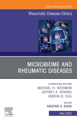 Cover image: Microbiome and Rheumatic Diseases, An Issue of Rheumatic Disease Clinics of North America 9780443343186