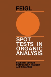 Cover image: Spot Tests in Organic Analysis 7th edition 9780444402097