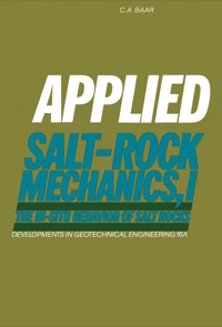 Imagen de portada: Applied Salt-Rock Mechanics 1: The in-situ behavior of salt rocks 9780444415004
