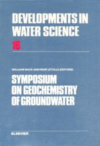 Imagen de portada: Symposium on Geochemistry of Groundwater: 26th International Geological Congress, Paris, 1980 9780444420367