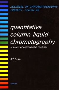 Omslagafbeelding: Quantitative Column Liquid Chromatography: A Survey of Chemometric Methods 9780444423931