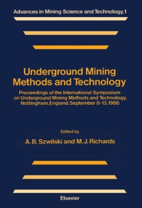 Cover image: Underground Mining Methods and Technology 9780444428455