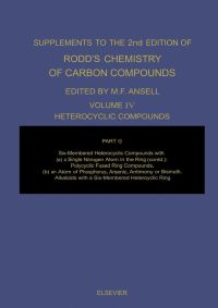 Imagen de portada: Heterocyclic Compounds: A Modern Comprehensive Treatise 9780444428974