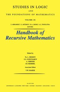 Cover image: Recursive Model Theory 9780444500038