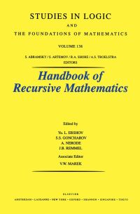 Imagen de portada: Recursive Model Theory 9780444500038