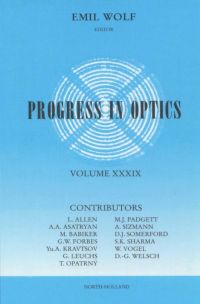 صورة الغلاف: Progress in Optics Volume 39 9780444501042